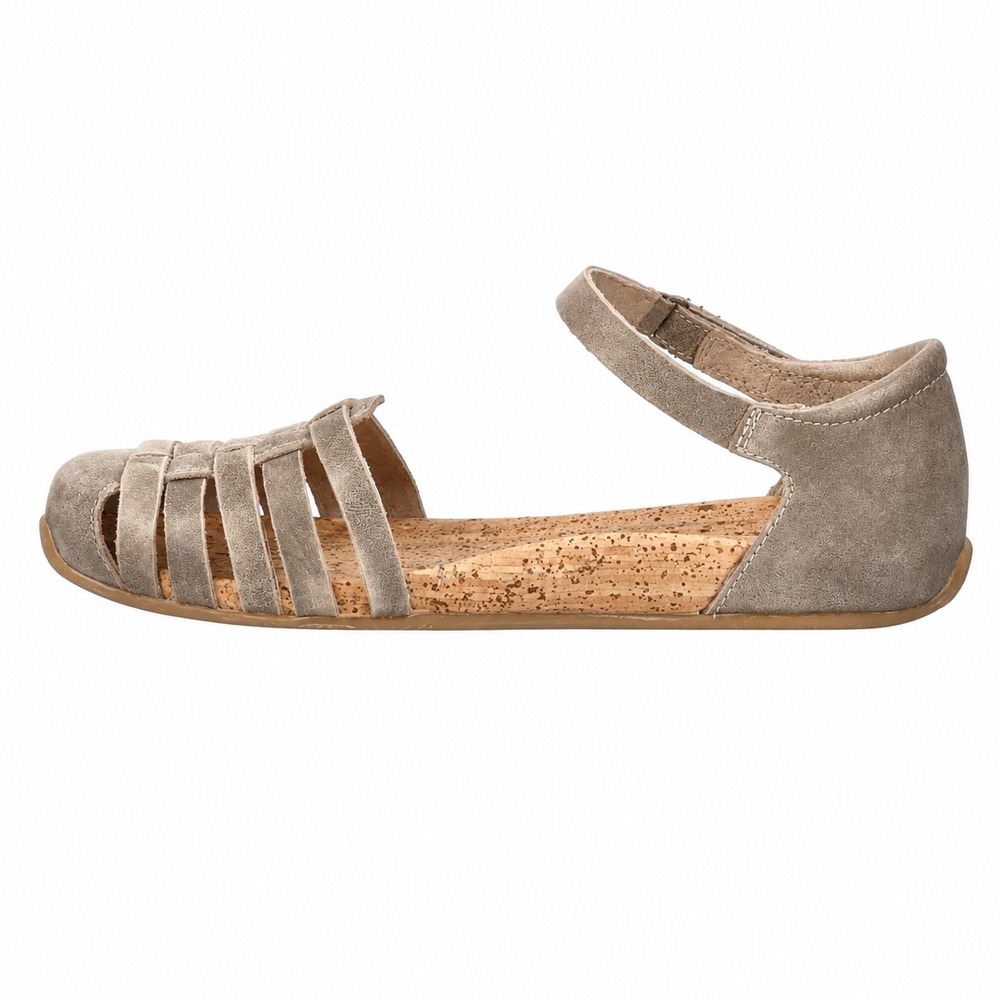 Ahnu Malini Mesa Taupe Gray Leather Woven Huarache Sandals Womens 9